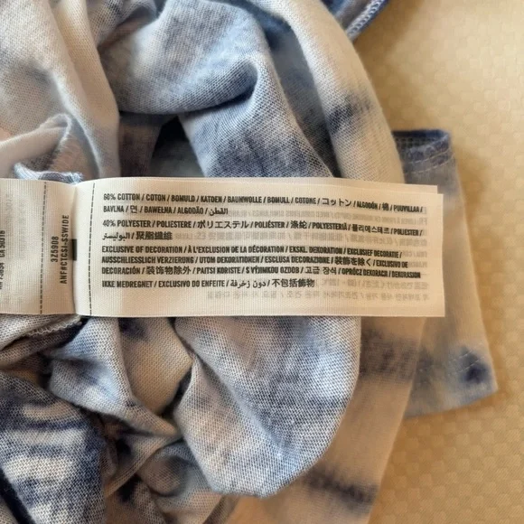 Hollister Blue and White Tie-Dye Short Sleeve Tees - Picture 5 of 5